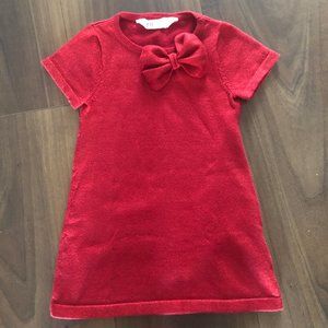 H&M Glittery Red Knit Dress - Size 3/4T